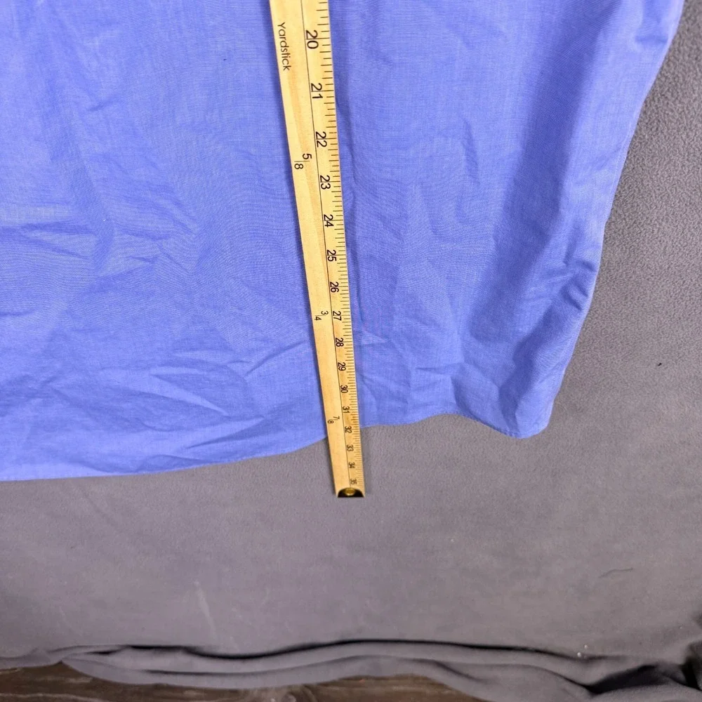 Brooks Brothers Shirt Mens 18 36 Blue Button Up Long Sleeve Dress FLAW - Picture 8 of 9